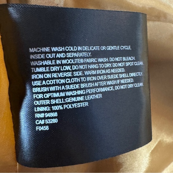 Bernardo Genuine Leather Suede Camel Tan Boho Coastal Cowgirl Jacket Size PM - Picture 17 of 17